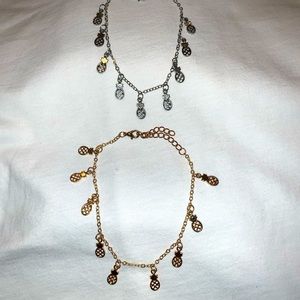 Silver/Gold pineapple anklet